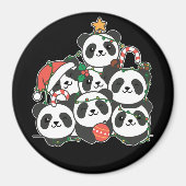Panda kerstboom Funny Animal Kerstmis Magnet (Voorkant)