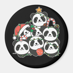 Panda kerstboom Funny Animal Kerstmis Magnet