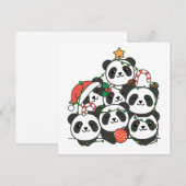 Panda Kerstboom Grappig Dier Kerst Uitnodiging (Voorkant / Achterkant)