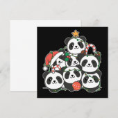 Panda Kerstboom Grappig Dier Kerst Uitnodiging (Voorkant / Achterkant)