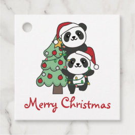 Panda kerstboomdieren Pandas Bedankjes Labels