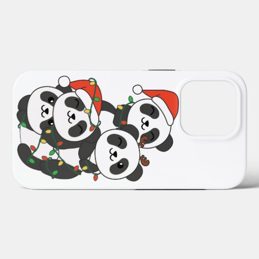 Panda kerstboomdieren Pandas Case-Mate iPhone Case (Achterkant (horizontaal))