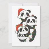 Panda kerstboomdieren Pandas Feestdagenkaart (Voorkant)