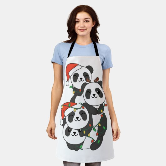 Panda kerstboomdieren Pandas Schort (Gedragen)