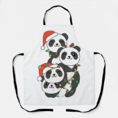 Panda kerstboomdieren Pandas Schort (Voorkant)