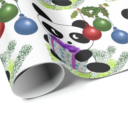 Panda kerstcadeau cadeaupapier (Rol Hoek)