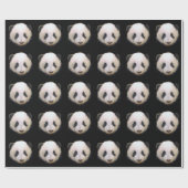Panda Kerstcadeau Inpakpapier (Vlak)