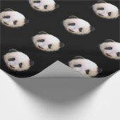Panda kerstcadeau inpakpapier (Hoek)