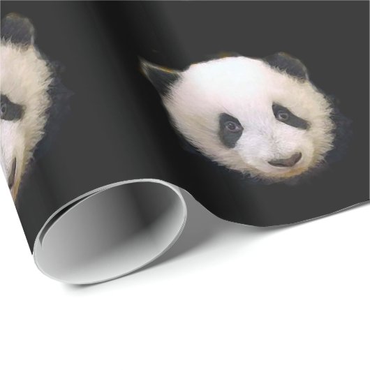 Panda Kerstcadeau Inpakpapier (Rol Hoek)