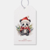 Panda Kerstcadeau Tags Cadeaulabel (Voorkant)