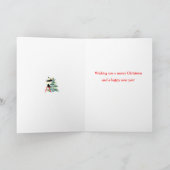 Panda Kerstkaart, vakantiekaart Feestdagen Kaart (Binnen)