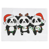 Panda Kerstmis Dieren Pandas Larg Groot Cadeauzakje (Achterkant)