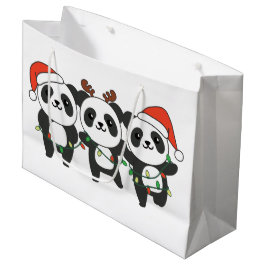 Panda Kerstmis Dieren Pandas Larg Groot Cadeauzakje