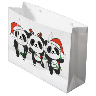 Panda Kerstmis Dieren Pandas Larg Groot Cadeauzakje