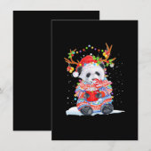 Panda kerstmis notitiekaartje (Voorkant / Achterkant)