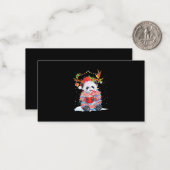 Panda kerstmis notitiekaartje (Voorkant / Achterkant in situ)