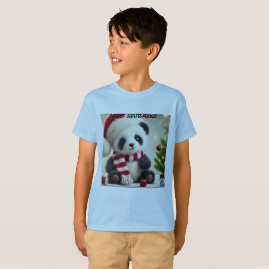 Panda Kerstmis T-shirt (Voorkant volledig)