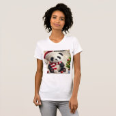Panda Kerstmis T-shirt (Voorkant volledig)