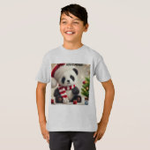 Panda Kerstmis T-shirt (Voorkant volledig)