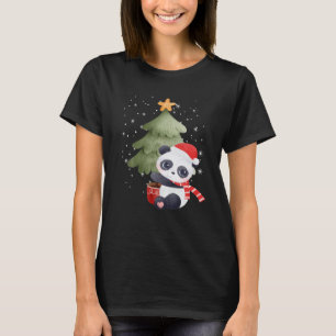Panda kerstpyjama's Pet-kerstfamilie T-shirt