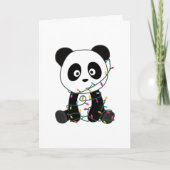 Panda Kerstsneeuw Winterdieren Pandas Adult C Feestdagen Kaart (Voorkant)