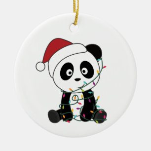 Panda Kerstsneeuw Winterdieren Pandas Adult C Keramisch Ornament
