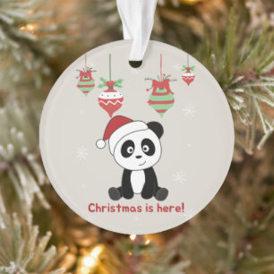 Panda Kerstsneeuw Winterdieren Pandas Ormenas Ornament
