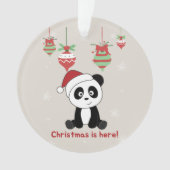 Panda Kerstsneeuw Winterdieren Pandas Ormenas Ornament (voorkant)
