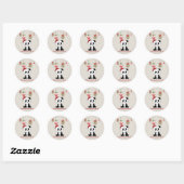 Panda Kerstsneeuwwinterdieren Pandas Classic Ronde Sticker (Vel)