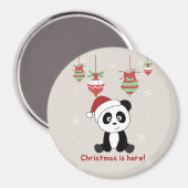 Panda Kerstsneeuwwinterdieren Pandas Magnet (Voorkant / Achterkant)