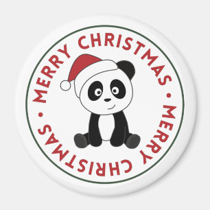 Panda Kerstsneeuwwinterdieren Pandas Magnet