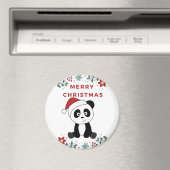 Panda Kerstsneeuwwinterdieren Pandas Magnet (Insitu (Vaatwasser))