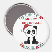 Panda Kerstsneeuwwinterdieren Pandas Magnet (Voorkant / Achterkant)