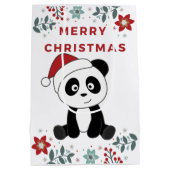Panda Kerstsneeuwwinterdieren Pandas Medium Cadeauzakje (Achterkant)