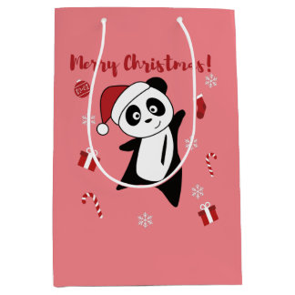 Panda Kerstsneeuwwinterdieren Pandas Medium Medium Cadeauzakje