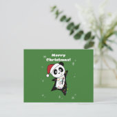 Panda Kerstsneeuwwinterdieren Pandas Postcar Briefkaart (Staand voorkant)