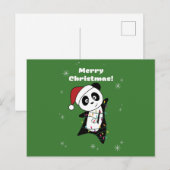 Panda Kerstsneeuwwinterdieren Pandas Postcar Briefkaart (Voorkant / Achterkant)