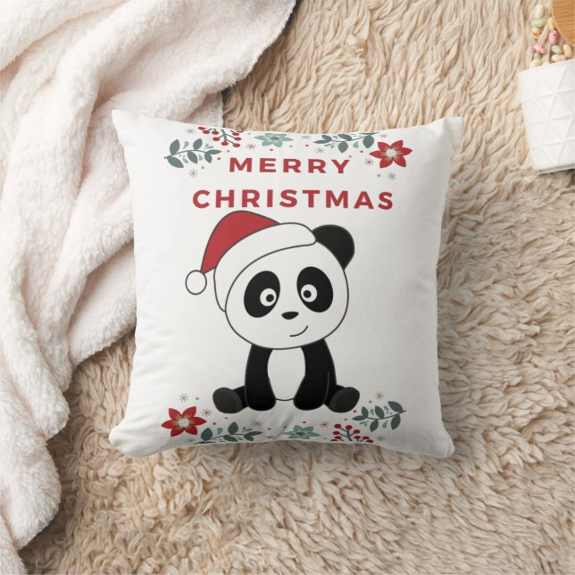 Panda Kerstsneeuwwinterdieren Pandas Throw P Kussen (Deken)