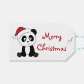 Panda Kerstsneeuwwinterdieren Pandas Trucker Cadeaulabel (Voorkant (Horizontaal))