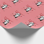 Panda Kerstsneeuwwinterdieren Pandas Wrappin Cadeaupapier (Hoek)