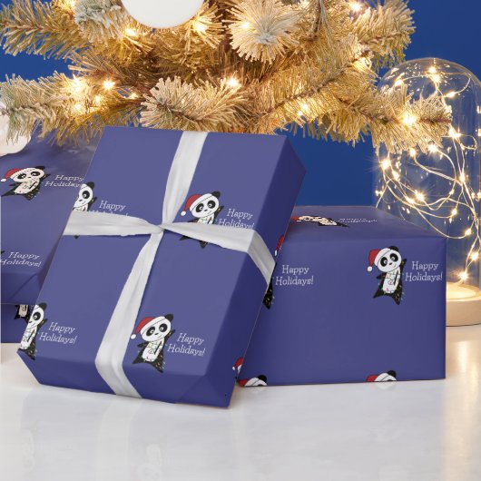 Panda Kerstsneeuwwinterdieren Pandas Wrappin Cadeaupapier (Feestdagen)