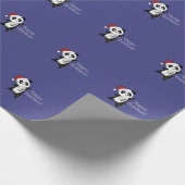 Panda Kerstsneeuwwinterdieren Pandas Wrappin Cadeaupapier (Hoek)