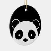 Panda kerstversiering, kerstdecoraties keramisch ornament (Rechts)