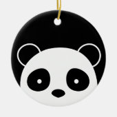 Panda kerstversiering, kerstdecoraties keramisch ornament (Voorkant)