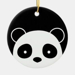 Panda kerstversiering, kerstdecoraties keramisch ornament
