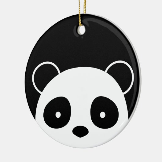 Panda kerstversiering, kerstdecoraties keramisch ornament (Links)