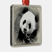 Panda Kerstversieringen Metalen Ornament (Rechts)