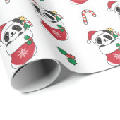 Panda Kerstwinter Cadeaupapier (Rol Hoek)