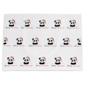 Panda Kerstwinter Groot Cadeauzakje (Voorkant)