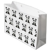 Panda Kerstwinter Groot Cadeauzakje (Achterkant Gekanteld)